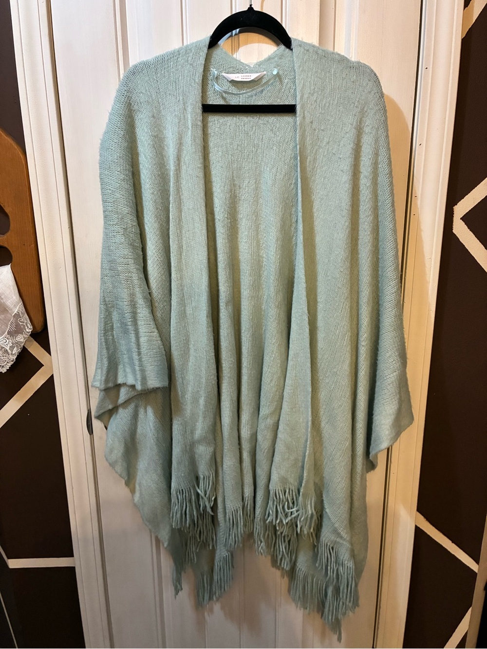 Light Mint Fringe Shawl Wrap - Lauren Conrad